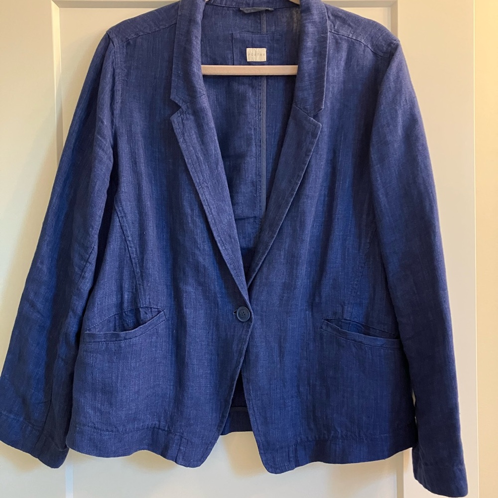 Poetry Linen Blazer - Navy 14